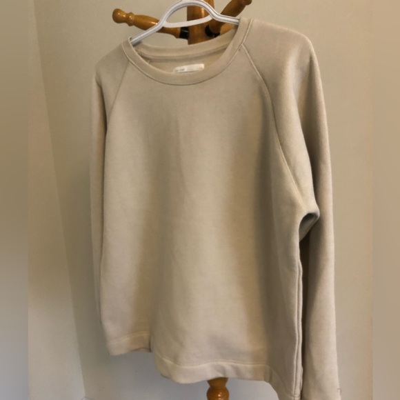 Cream never worn or washed soft nicer sweatshirt, small-medium, 60 cotton, - Picture 2 of 7